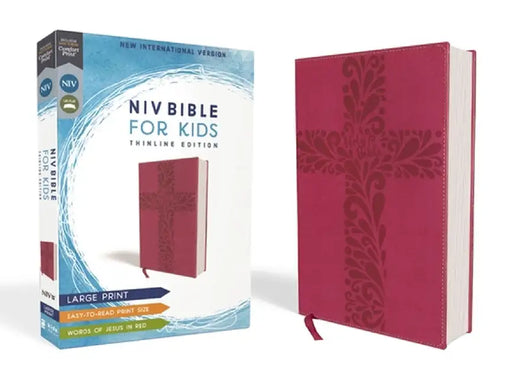 NIV Bible for Kids, Large Print, Imitation Leather, Pink: Thinline Edition by Zondervan