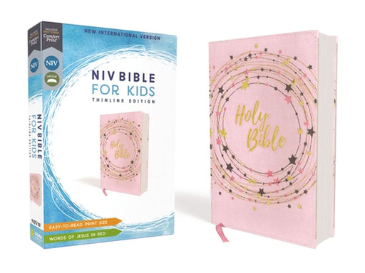 NIV Bible for Kids, Flexcover, Pink/Gold, Red Letter Edition, Comfort Print: Thinline Edition by Zondervan