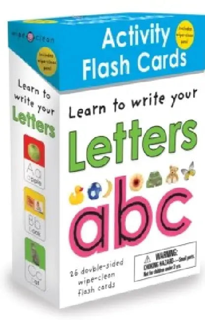 Wipe-Clean: Activity Flash Cards Letters: 26 Double-Sided Wipe-Clean Flash Cards -- Includes Pen! by Roger Priddy