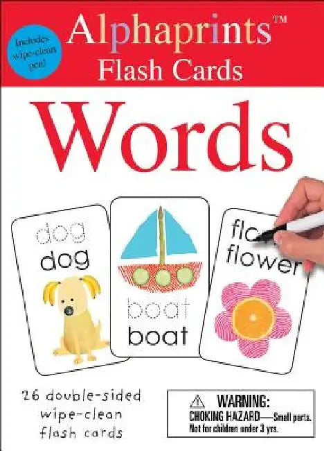 Alphaprints: Wipe Clean Flash Cards Words by Roger Priddy