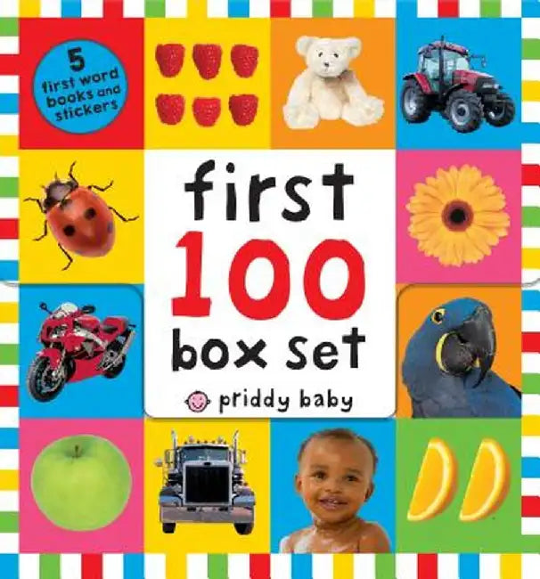 First 100 Box Set: First 100 Words; First 100 Animals; First 100 Trucks and Things That Go; First 100 Numbers; First 100 Colors, ABC, Num by Roger Priddy