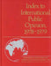 Index to International Public Opinion, 1978-1979 by Survey Research Consultants Internationa
