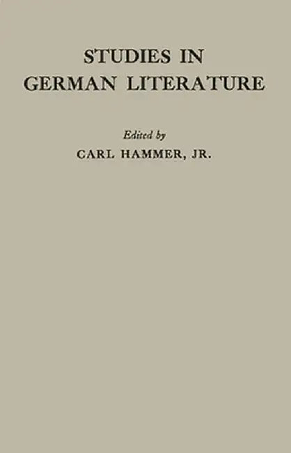 Studies in German Literature by Unknown