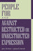 People for and Against Restricted or Unrestricted Expression by John B. Harer