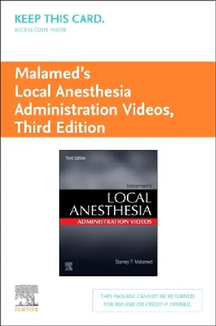 Malamed's Local Anesthesia Administration Videos - Access Code by Stanley F. Malamed