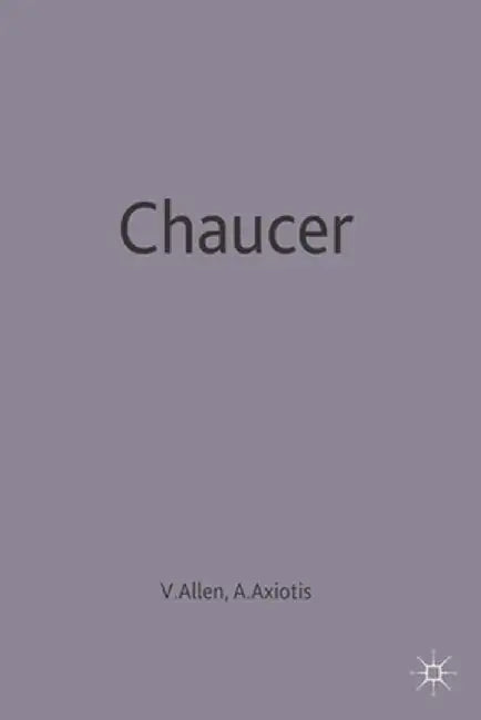 Chaucer: Contemporary Critical Essays by Valerie Allen