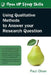 Using Qualitative Methods to Answer Your Research Question by Paul Oliver