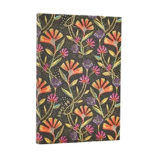 2026 Wild Flowers (Playful Creations) Mini 18-month Horizontal Hardcover Flexi Dayplanner 2025-2026 (Elastic Band Closure) by Paperblanks