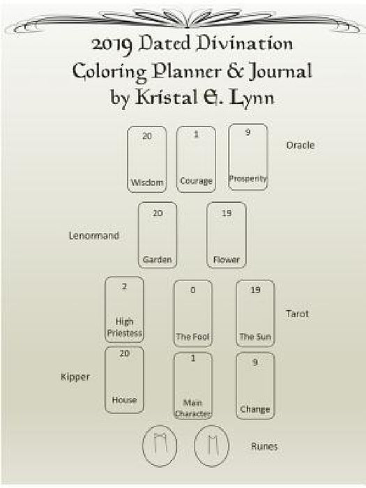 2019 Dated Divination Coloring Planner & Journal (Perfect Bound) by Kristal E. Lynn