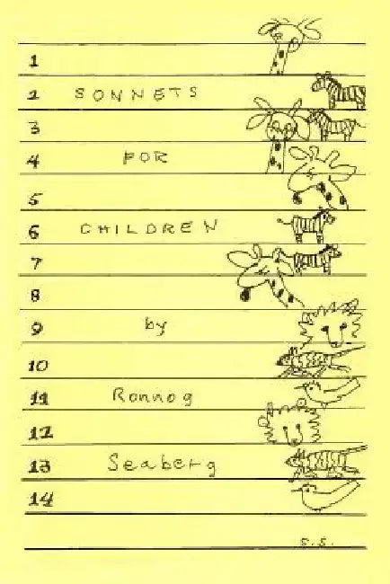 Sonnets for Children 1994 by Ronnog Seaberg