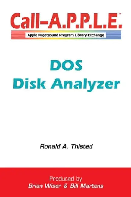 DOS Disk Analyzer by Ronald a. Thisted