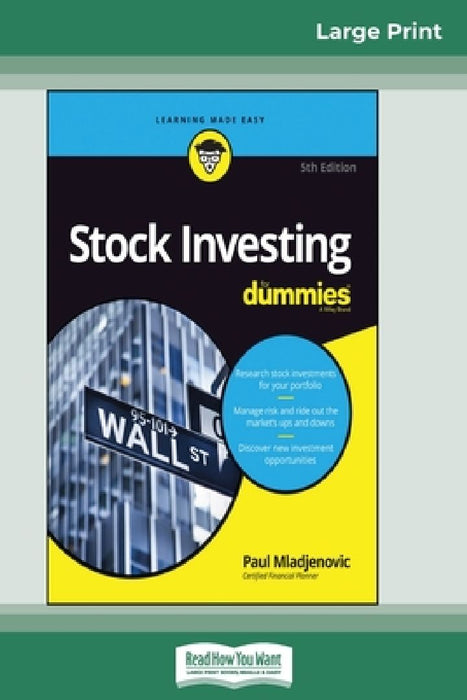 Stock Investing For Dummies, 5th Edition (16pt Large Print Edition) by Paul Mladjenovic