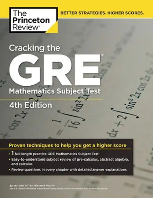 Cracking the GRE Mathematics Subject Test by Princeton Review