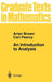 An Introduction to Analysis by Arlen Brown