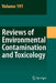 Reviews Of Environmental Contamination Toxicology by George W. Ware