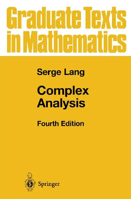 Complex Analysis by Serge Lang