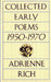 Collected Early Poems: 1950-1970 by Adrienne Cecile Rich