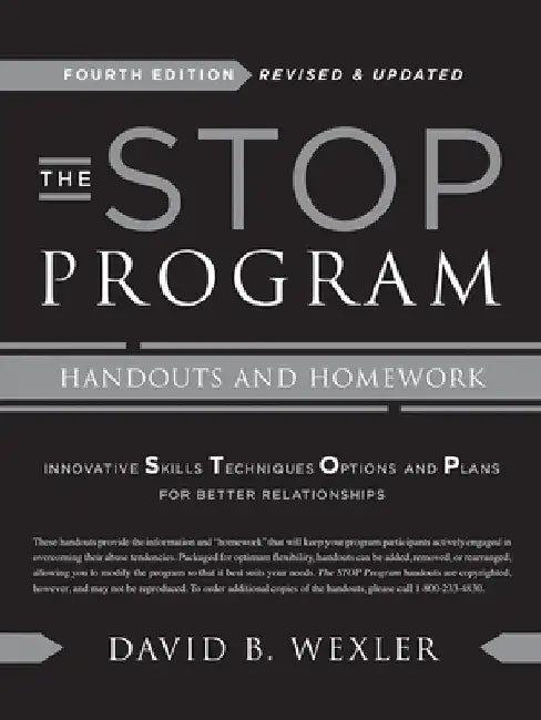The Stop Program: Handouts and Homework by Wexler, David B.