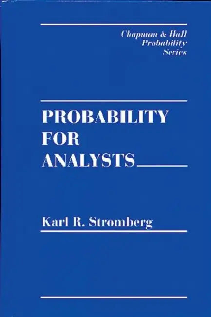 Probability for Analysts by Stromberg Karl