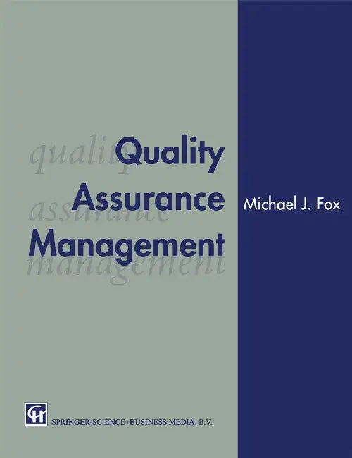 Quality Assurance Management by Michael J. Fox