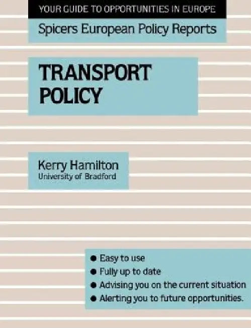 Transport Policy by Kerry Hamilton