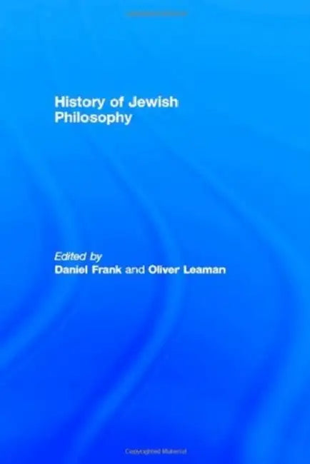 History of Jewish Philosophy by Frank Daniel