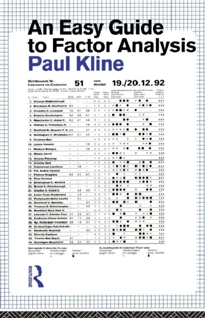 An Easy Guide to Factor Analysis by Paul Kline