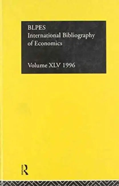 Ibss: Economics: 1996  by British Library of Political and Economics