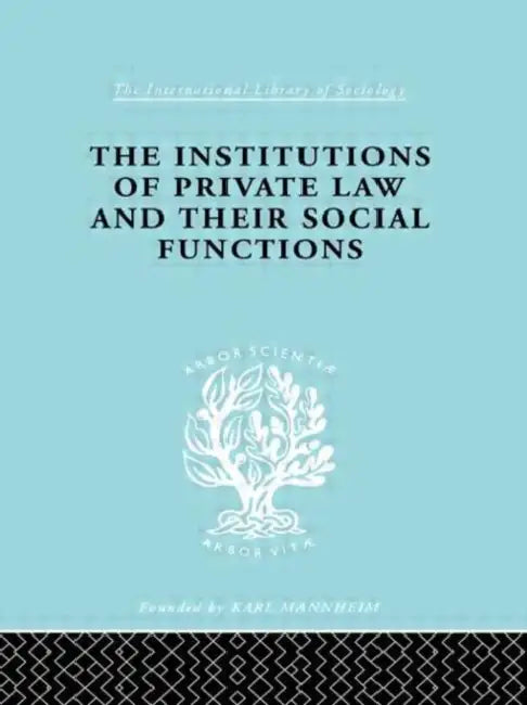 Inst Of Private Law Ils 208 by Renner Karl