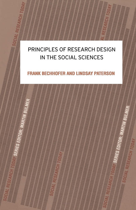 Principles Of Research Design In The Social Sciences