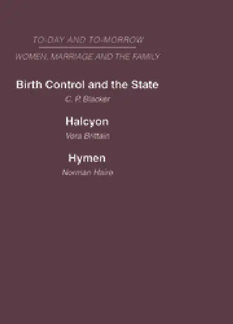 Women, Marriage and Family: Mini-set B Today & Tomorrow by CP Blacker