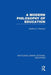 A Modern Philosophy of Education (Rle Edu K) by Godfrey Thomson