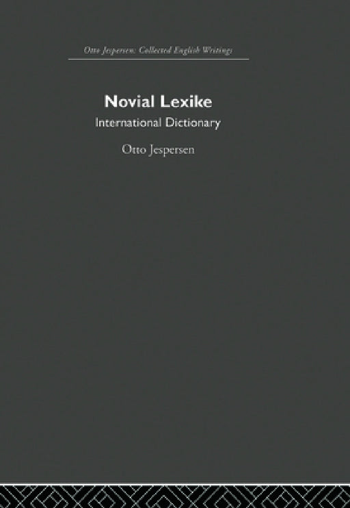 Novial Lexike by Otto Jespersen
