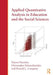 Applied Quantitative Analysis in Education and the Social Sciences by Yaacov Petscher