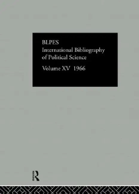 Intl Biblio Pol SC 1966 Vol 15 by Blpes
