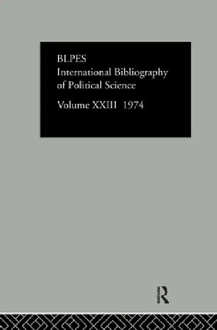 Ibss: Political Science: 1974 by International Committee For Social Scien