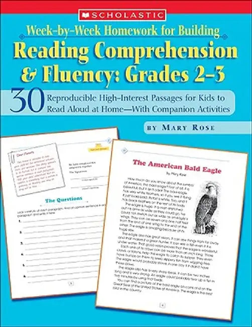 Week-By-Week Homework for Building Reading Comprehension & Fluency: Grades 2-3: 30 Reproducible High-Interest Passages for Kids to Read Aloud at Home- by Mary Rose