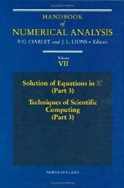 Handbook of Numerical Analysis by Ciarlet, Philippe G.