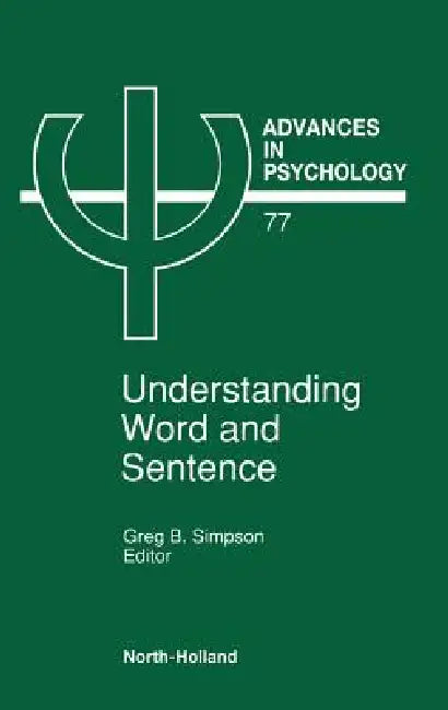 Advances in Psychology V77 by Greg Simpson, G. B. Simpson G. B., Greg Ed Simpson