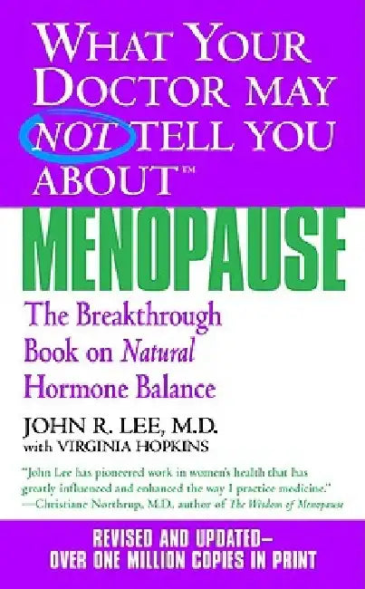 What Your Doctor May Not Tell You about Menopause: The Breakthrough Book on Natural Hormone Balance by John R. Lee