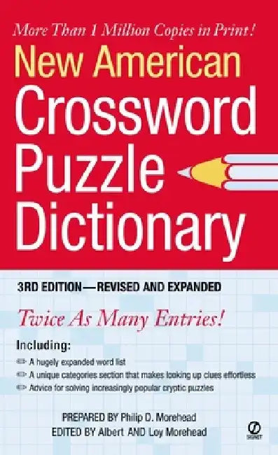 New American Crossword Puzzle Dictionary by Philip D. Morehead