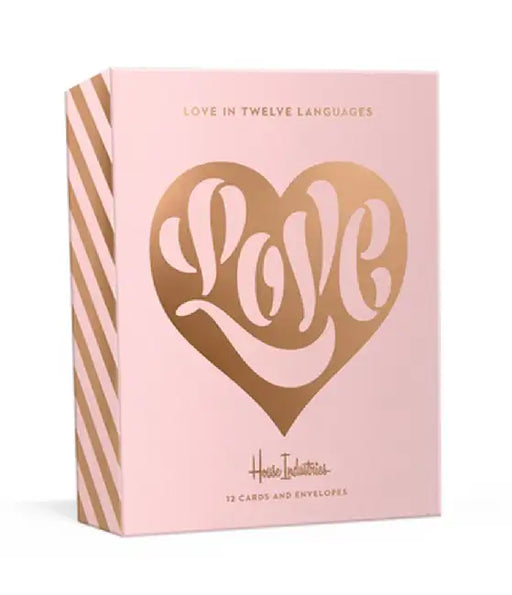 Love in Twelve Languages: 12 Foil-Stamped Note Cards with Envelopes by House Industries