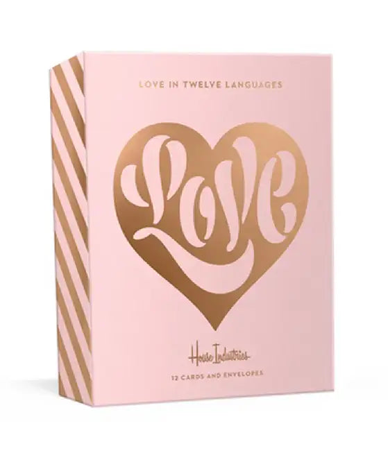 Love in Twelve Languages: 12 Foil-Stamped Note Cards with Envelopes by House Industries