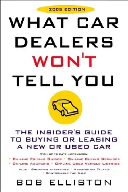 What Car Dealers Won't Tell You (2005 Edition): Revised Edition by Bob Elliston