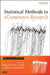 Statistical Methods in E-Commerce Research by Wolfgang Jank