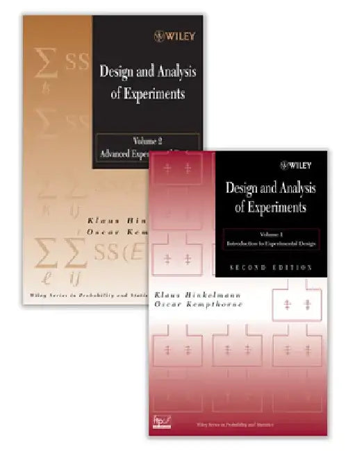 Design and Analysis of Experiments Set by Klaus Hinkelmann