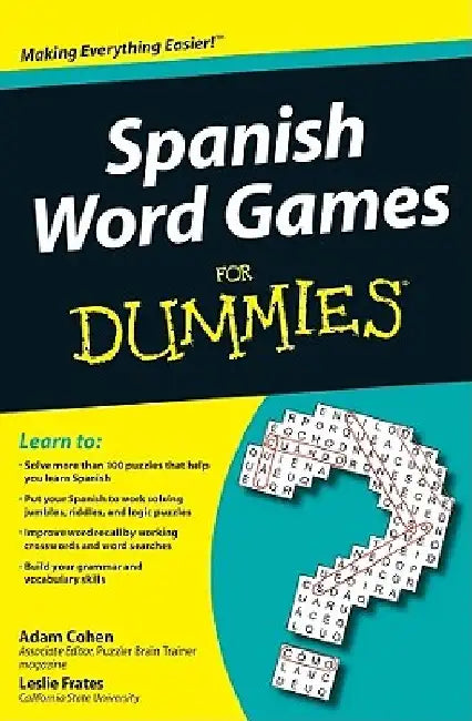 Spanish Word Games for Dummies by Adam Cohen
