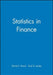 Statistics in Finance by David J. Hand