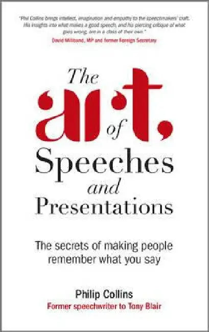 The Art of Speeches and Presentations: The Secrets of Making People Remember What You Say by Philip Collins