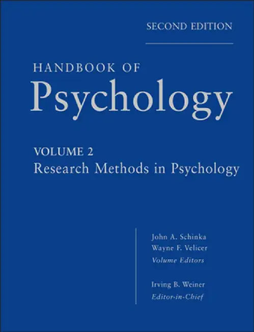 Handbook of Psychology, Volume 2: Research Methods in Psychology by Irving B. Weiner